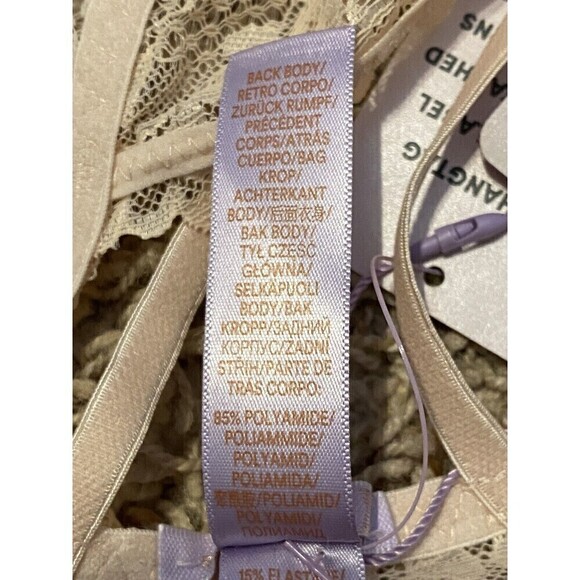 SAVAGE X Fenty Lace Racerback Bralette Blush Pink Size Small Rhianna NEW - Picture 4 of 6